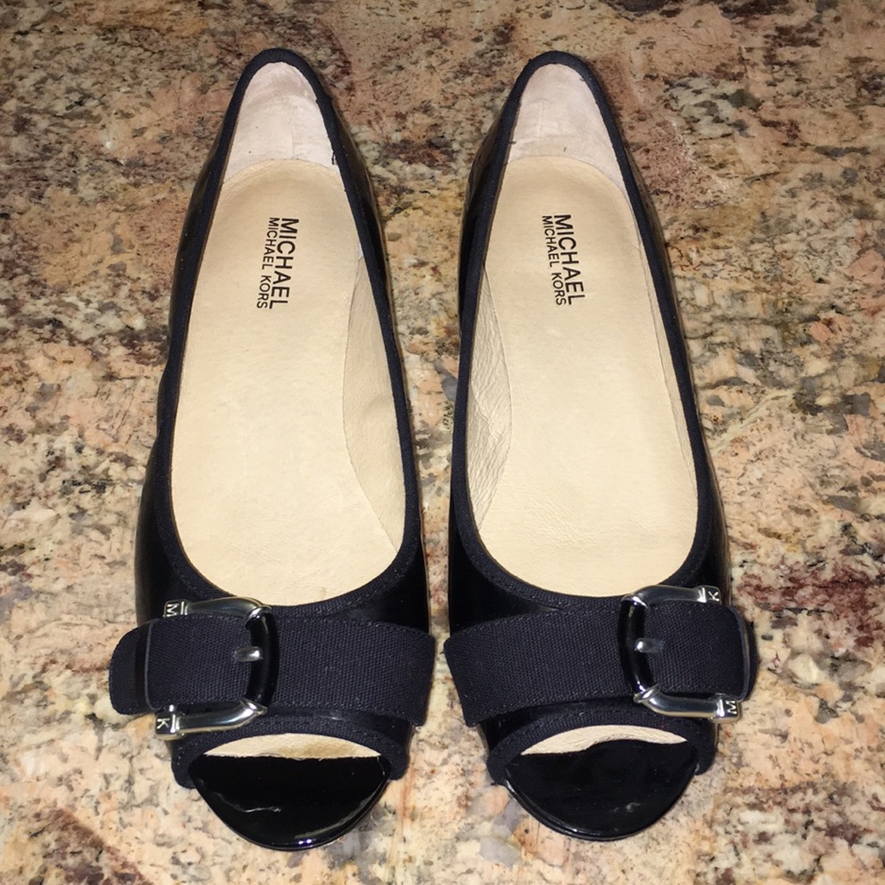 MICHAEL Michael Kors Seaport Patent Flat Shoes